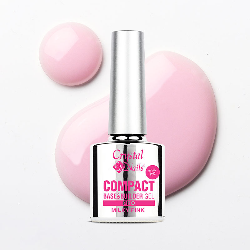 Compact Pro Rubber Base & Builder Gel - Milky Pink - 13ml – Crystal Nails