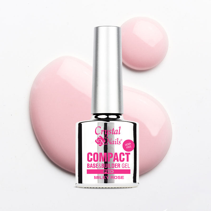 Compact Pro Rubber Base & Builder Gel - Milky Rose - 13ml – Crystal Nails