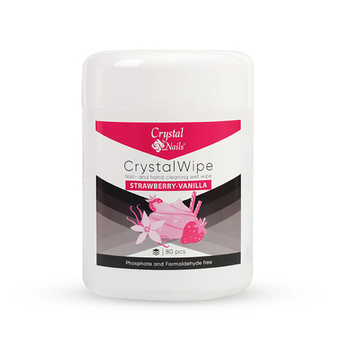 Crystalwipe - Șervețel Umed Unghii - Strawberry-Vanilla - 80buc - Crystal Nails