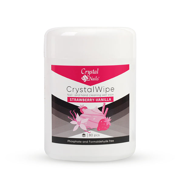 Crystalwipe – Șervețel Umed Unghii - Strawberry-Vanilla - 80buc – Crystal Nails