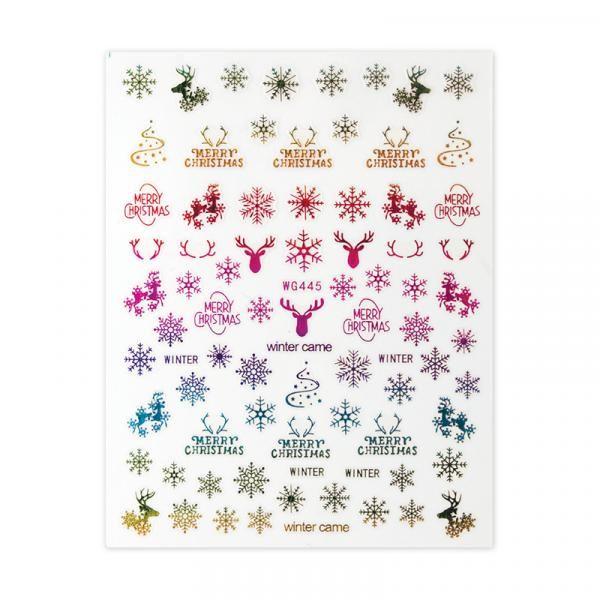 Nail sticker WG-445 Rainbow - Christmas image 0