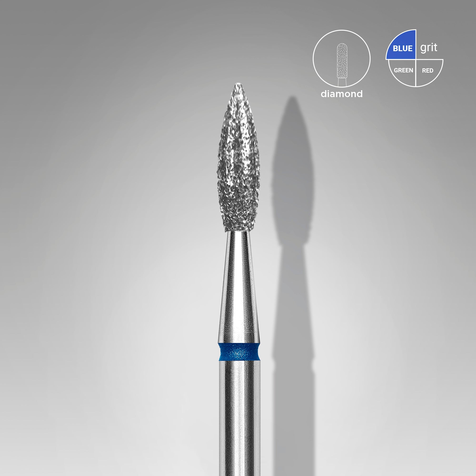 Cap Diamant Flacără Ascuțită Albastru - EXPERT 2,3/8 mm FA11B023/8 - Staleks