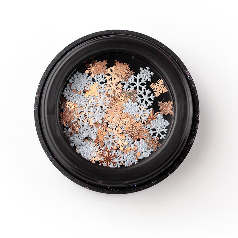 Snowflake - rosegold & white image 0
