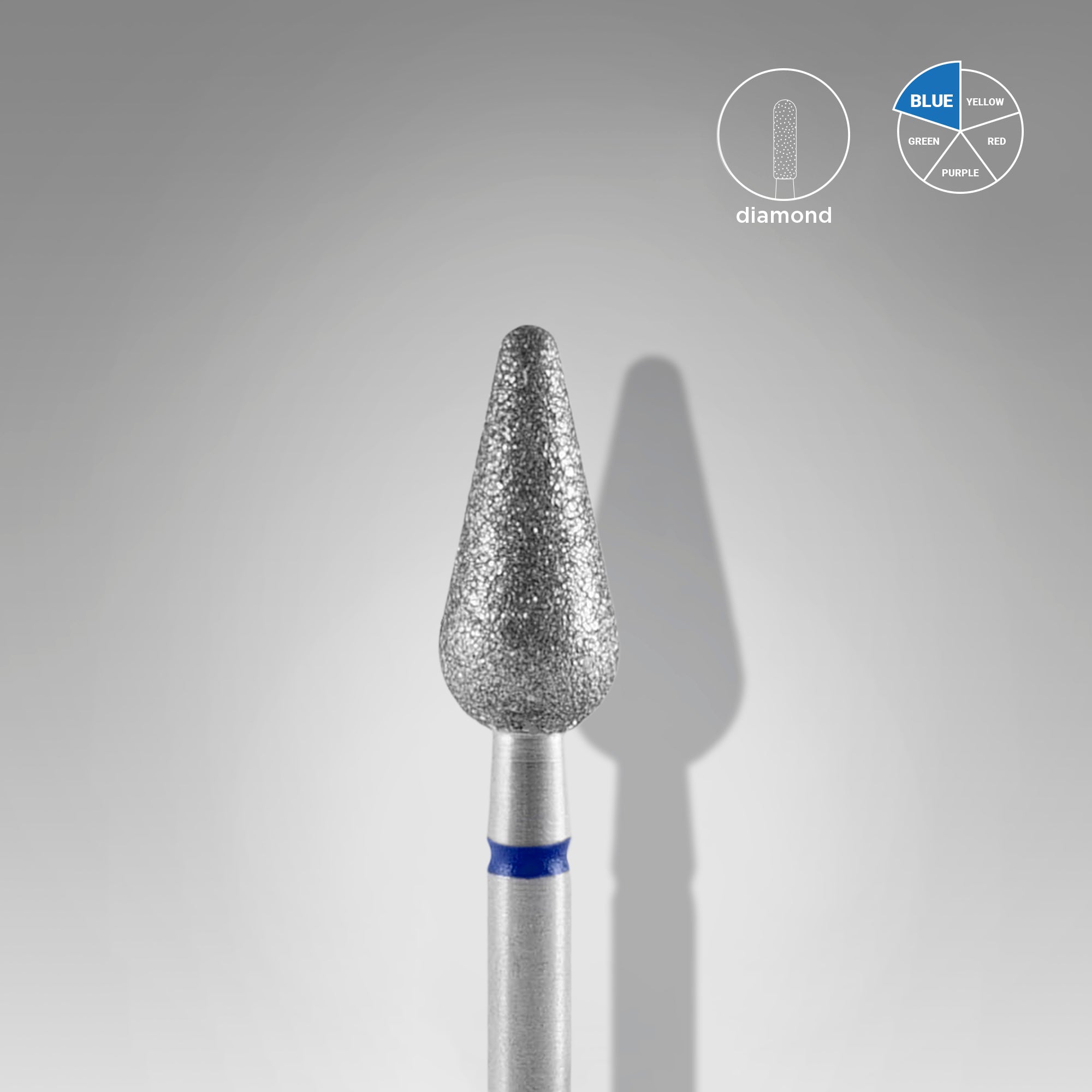 Cap Diamant Pară Rotunjită Albastru - EXPERT 5/12 mm FA101B050/12 - Staleks