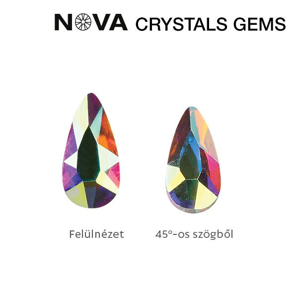Strasuri Nova Gems Drop 5X3 Mm Crystal Ab (10 Buc) image 0