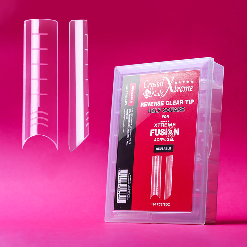 Fusion Acrygel Reverse Tips - Slim Half Square - 120buc – Crystal Nails