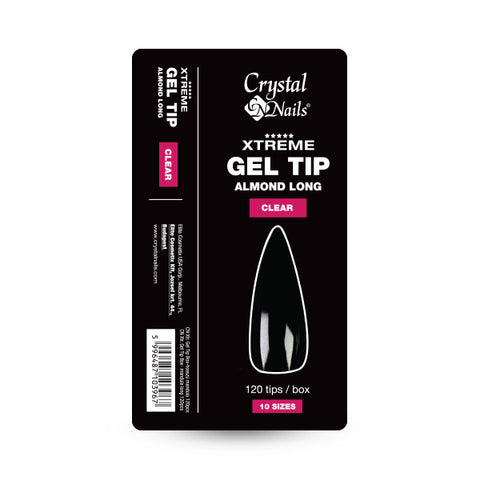 Gel Tip Box - Almond Long - 120buc - Crystal Nails