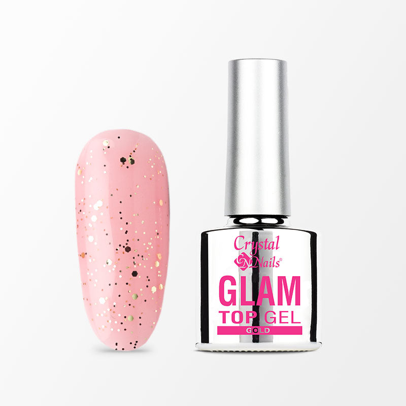 Glam Top Gel Gold - 4ml – Crystal Nails