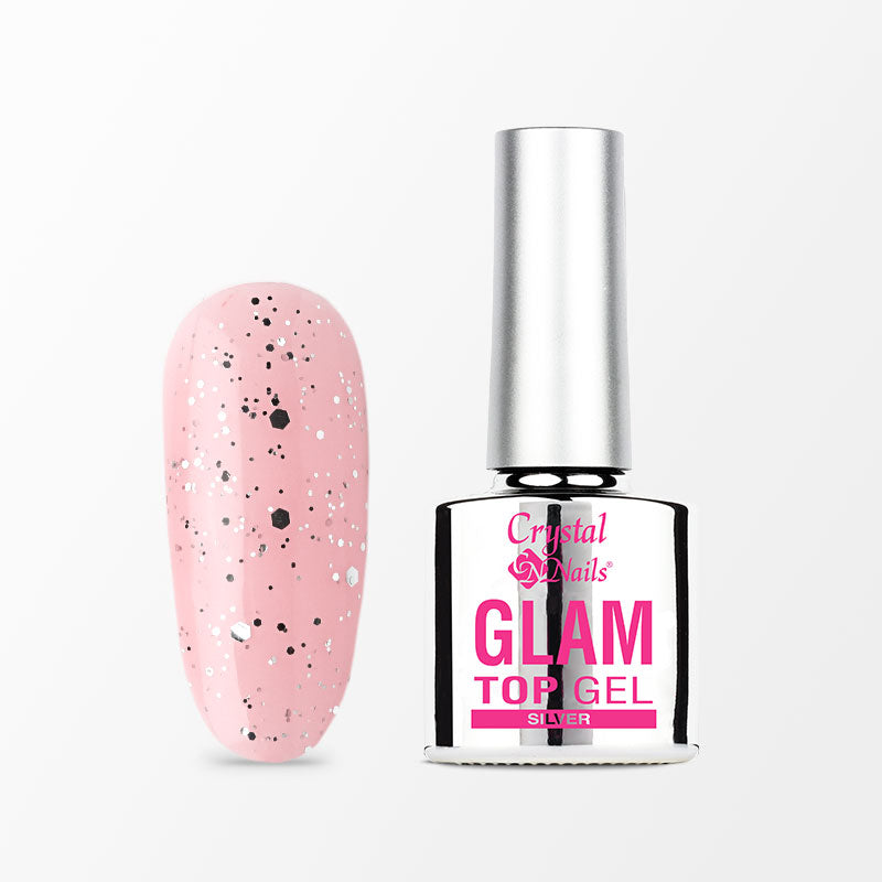 Glam Top Gel Silver - 4ml – Crystal Nails