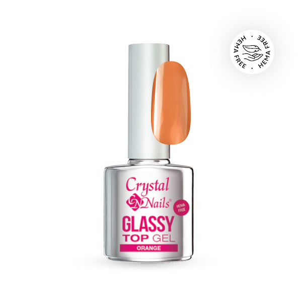 Glassy Top Gel - Orange - 4ml – Crystal Nails