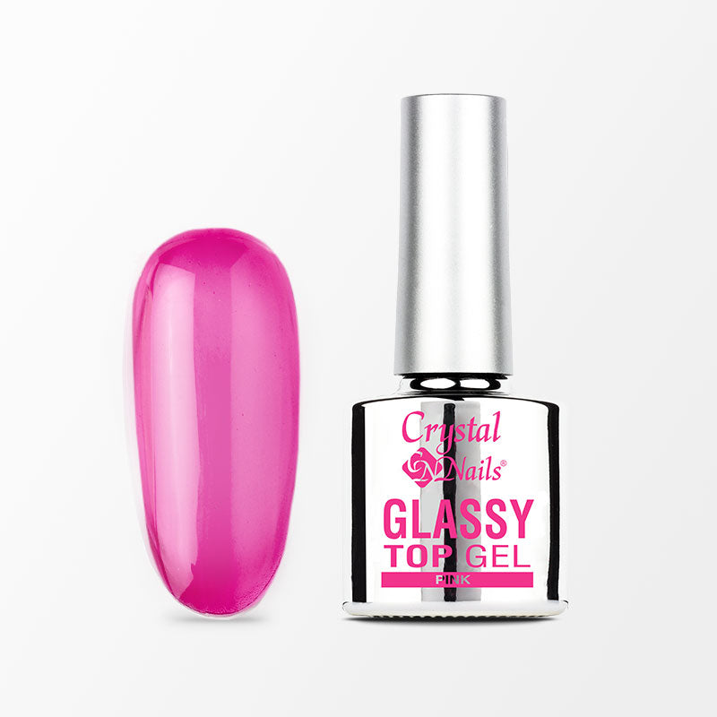 Glassy Top Gel - Pink - 4ml – Crystal Nails