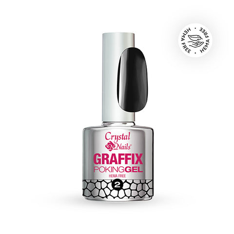 Graffix Poking Gel - 02 Black - 4ml - Crystal Nails