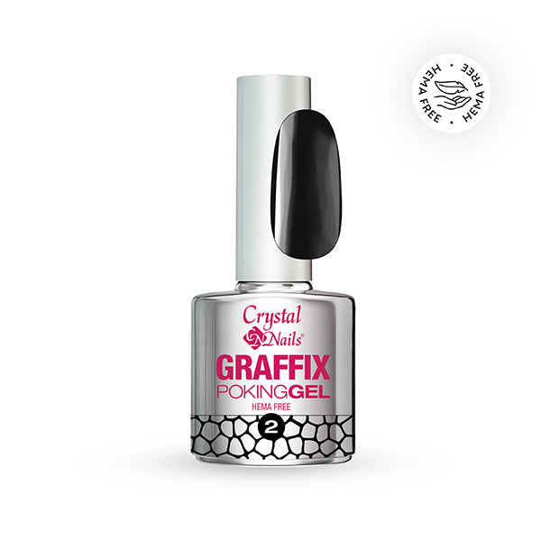 Graffix Poking Gel - 02 Black - 4ml – Crystal Nails