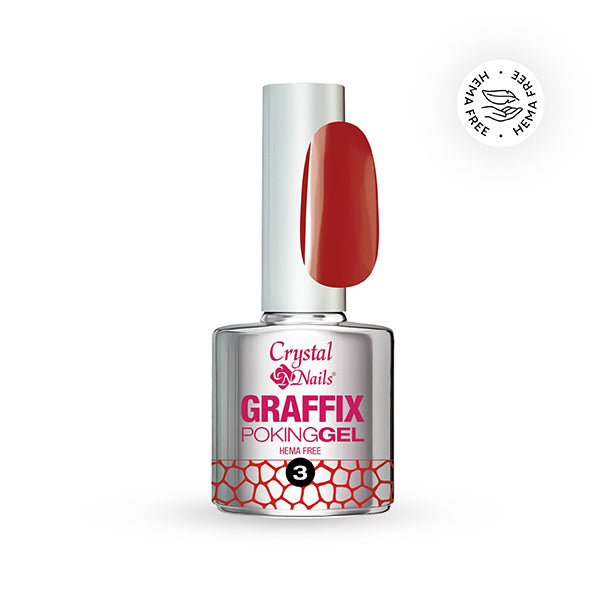 Graffix Poking Gel - 03 Red - 4ml – Crystal Nails