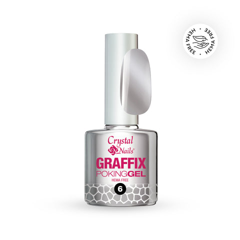 Graffix Poking Gel - 06 Silver - 4ml - Crystal Nails