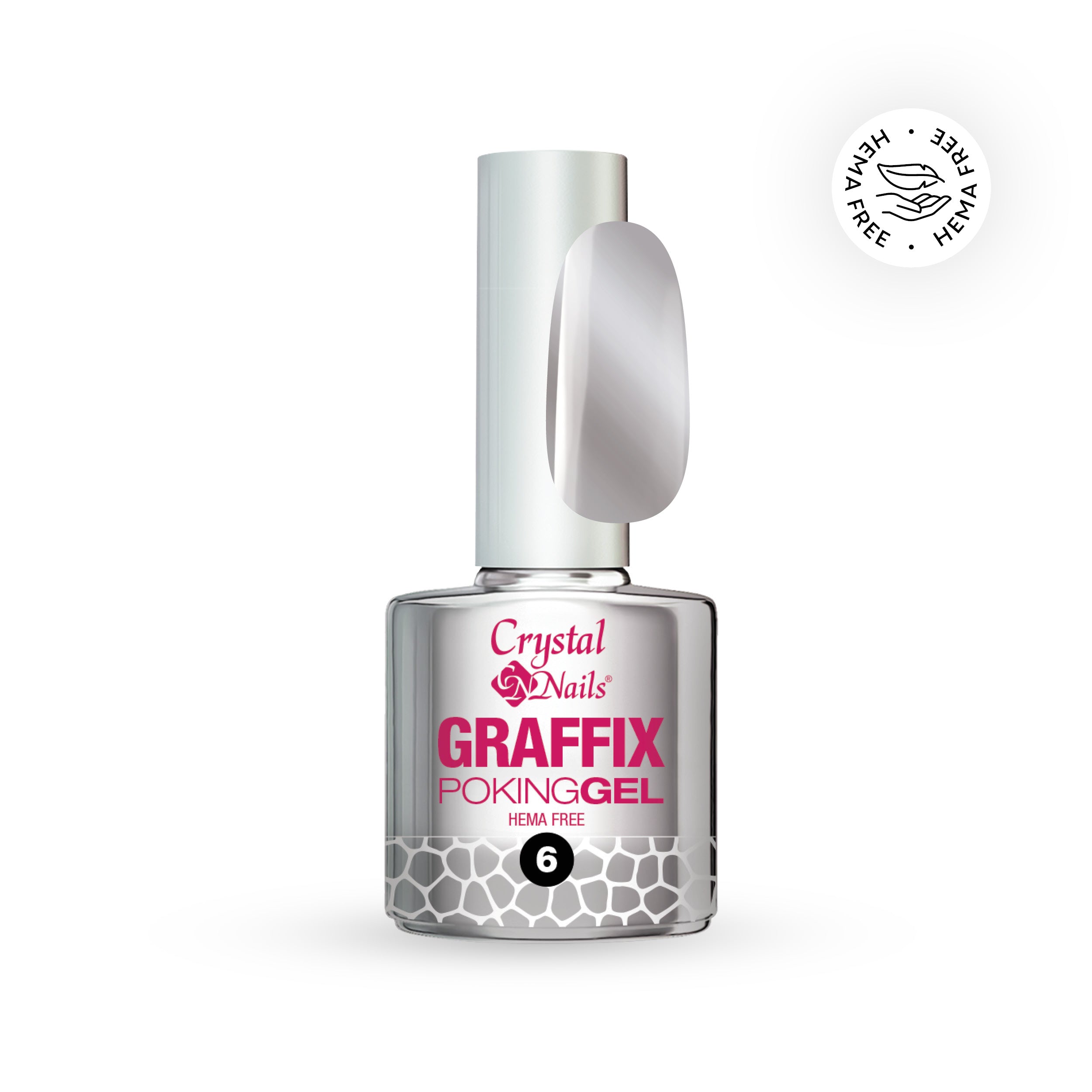 Graffix Poking Gel - 06 Silver - 4ml – Crystal Nails