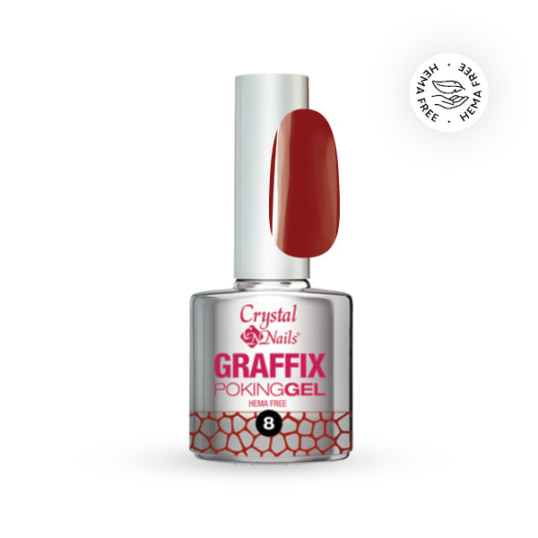 Graffix Poking Gel - 08 Ruby - 4ml – Crystal Nails