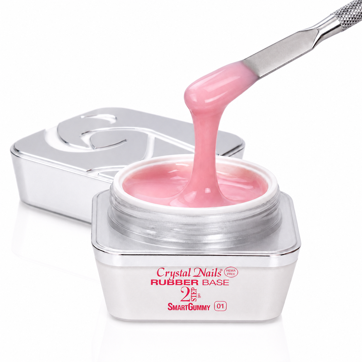 2S Smart Gummy Rubber Base Gel - 01 - 30ml (borcănel) - Crystal Nails