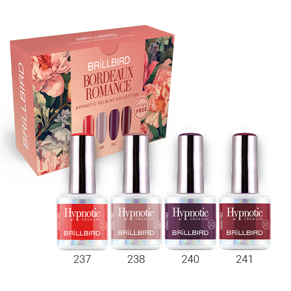 Kit Hypnotic Gel&Lac Bordeaux Romance - 4x - 4ml - BrillBird
