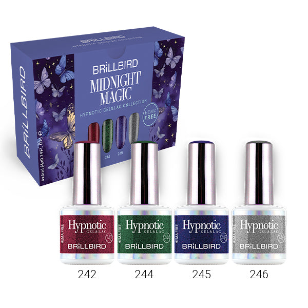 Kit Hypnotic Gel&Lac Midnight Magic - 4x - 4ml - BrillBird