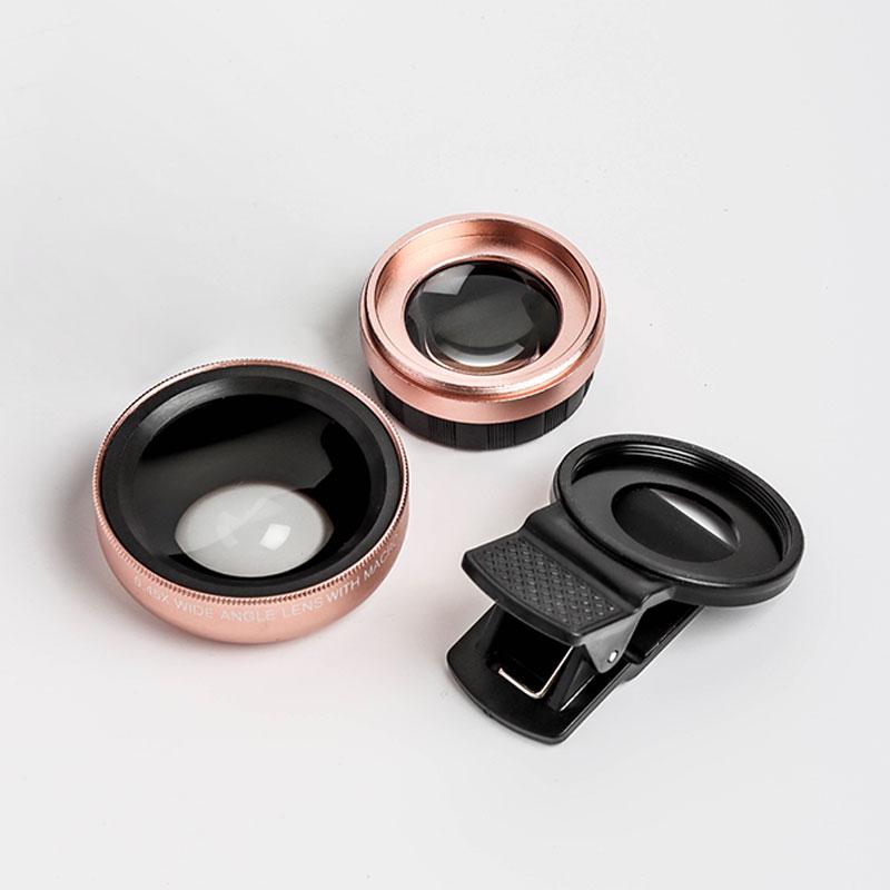 Kit Lentilă macro telefon 2 in 1 - 37mm 0.45WM - ROSEGOLD - BrillBird