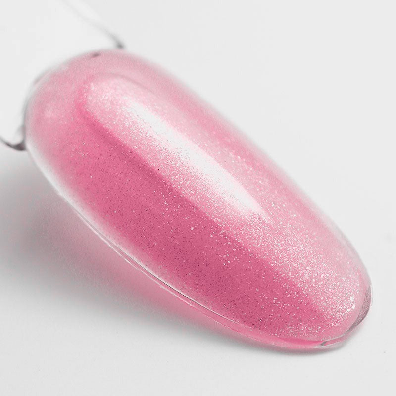 liquid-future-polygel-shimmer-rose-brillbird - nuanță pe tips