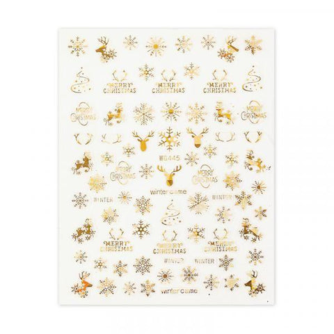 Nail sticker WG-445 Russian Gold - Christmas - BrillBird