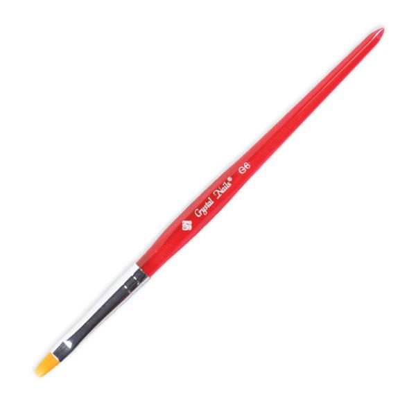 Pensula Gel 6 - Cu Mâner Acrilic – Crystal Nails