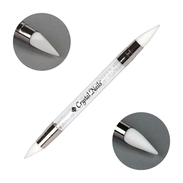 Pensula silicon CN cu doua capete – Crystal Nails