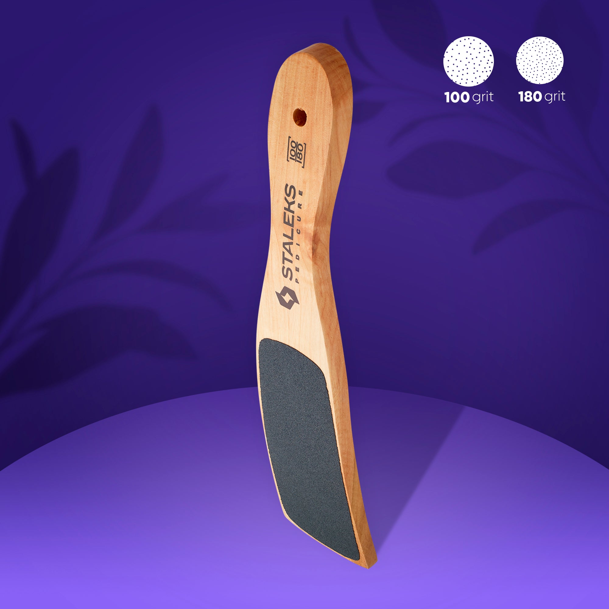 Pilă din lemn pentru pedichiură, curbată Beauty & Care 10/2 (100/180) (ABC 10/2) – Staleks