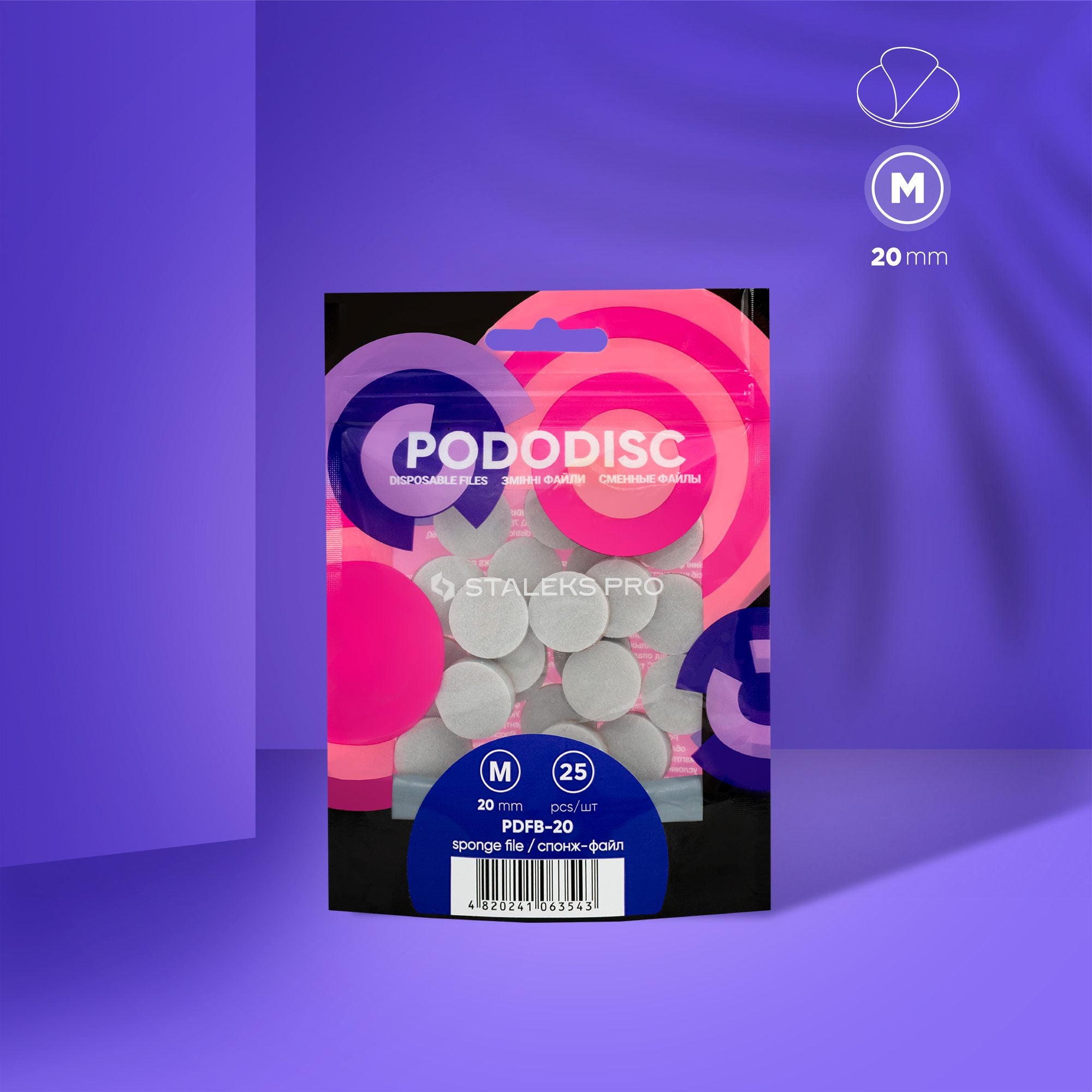 Pile de unică folosință pentru disc de pedichiură PODODISC M EXPERT (25 buc) (PDFB-20) – Staleks