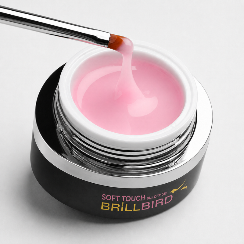 Soft Touch Builder Gel - Porcelain Pink - 15ml - BrillBird