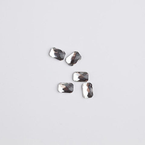 Rhinestone (10buc) - Emerald 4x6mm Clear - BrillBird