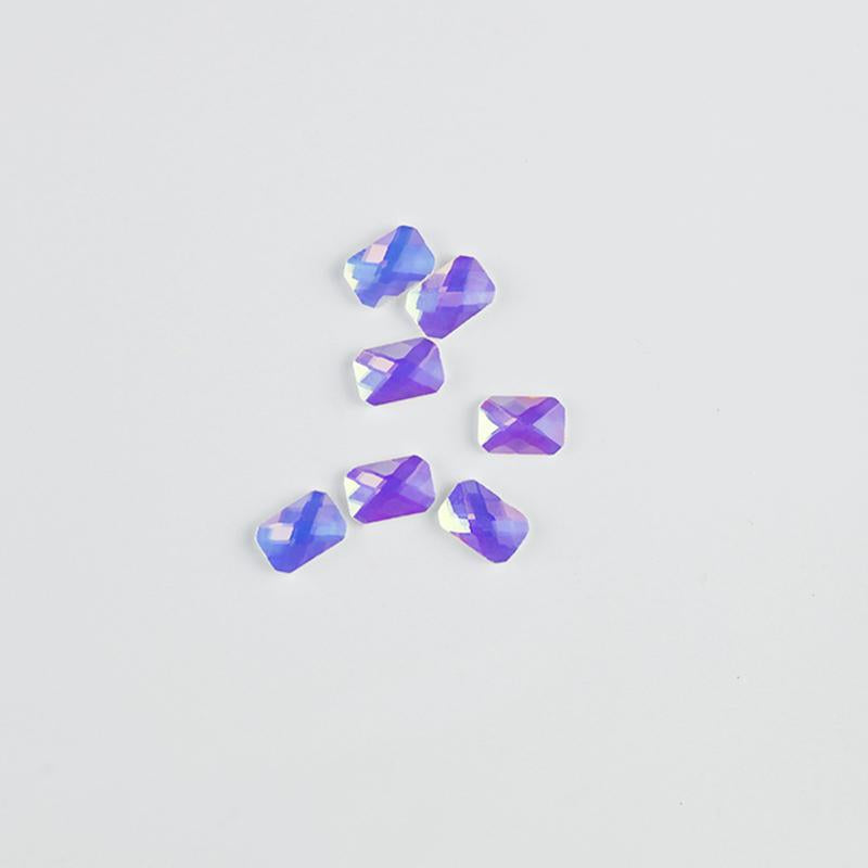 Rhinestone (10pcs) - Emerald 4x6mm Pink AB - BrillBird