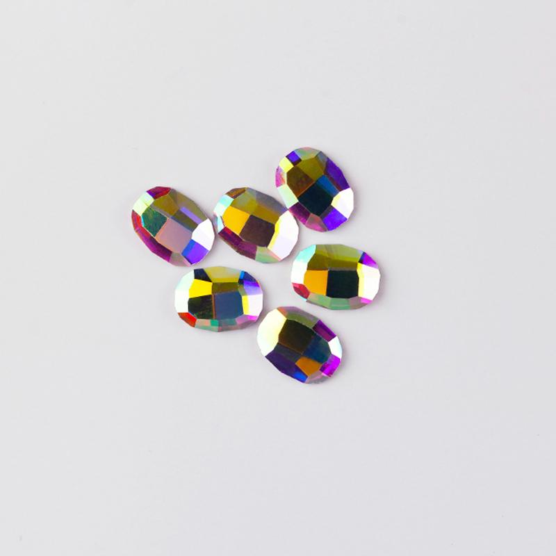 Rhinestone (10pcs) - Oval 8x6mm Clear AB * – BrillBird