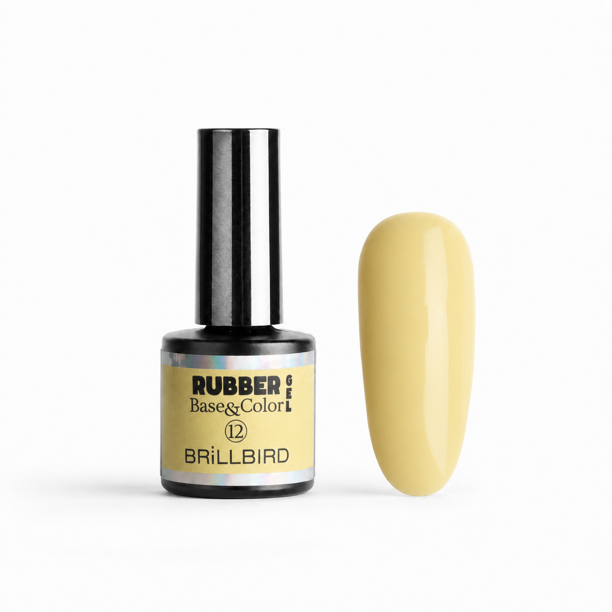 Rubber Base & Color 12 - BrillBird - flacon și swatch