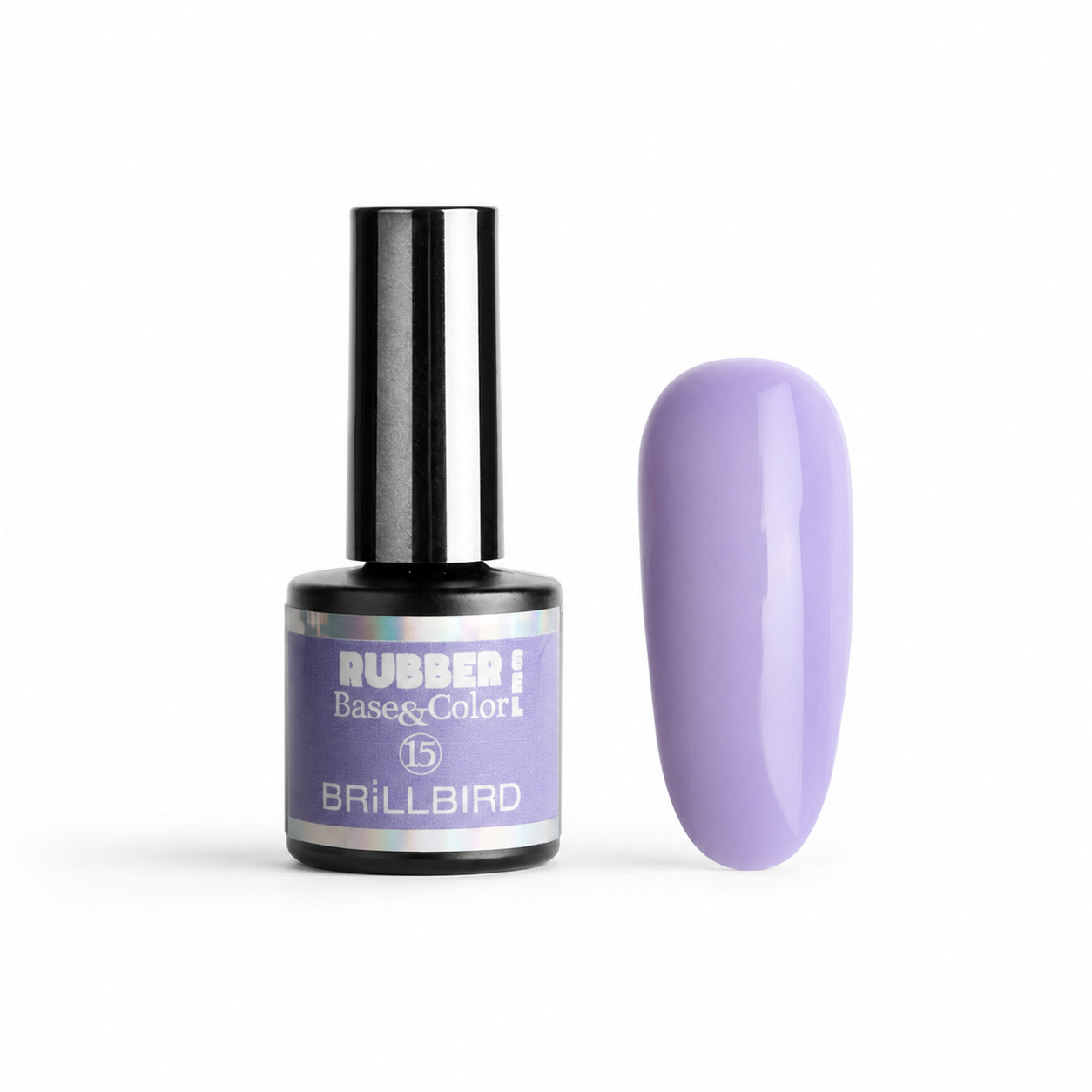 Rubber Base & Color 15 - BrillBird - flacon și swatch