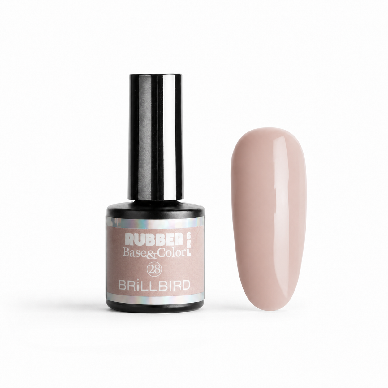 Rubber Base & Color 28 - BrillBird - flacon și swatch