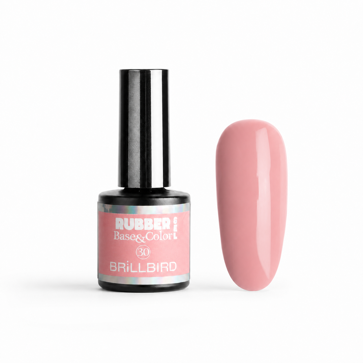 Rubber Base & Color 30 - BrillBird - flacon și swatch