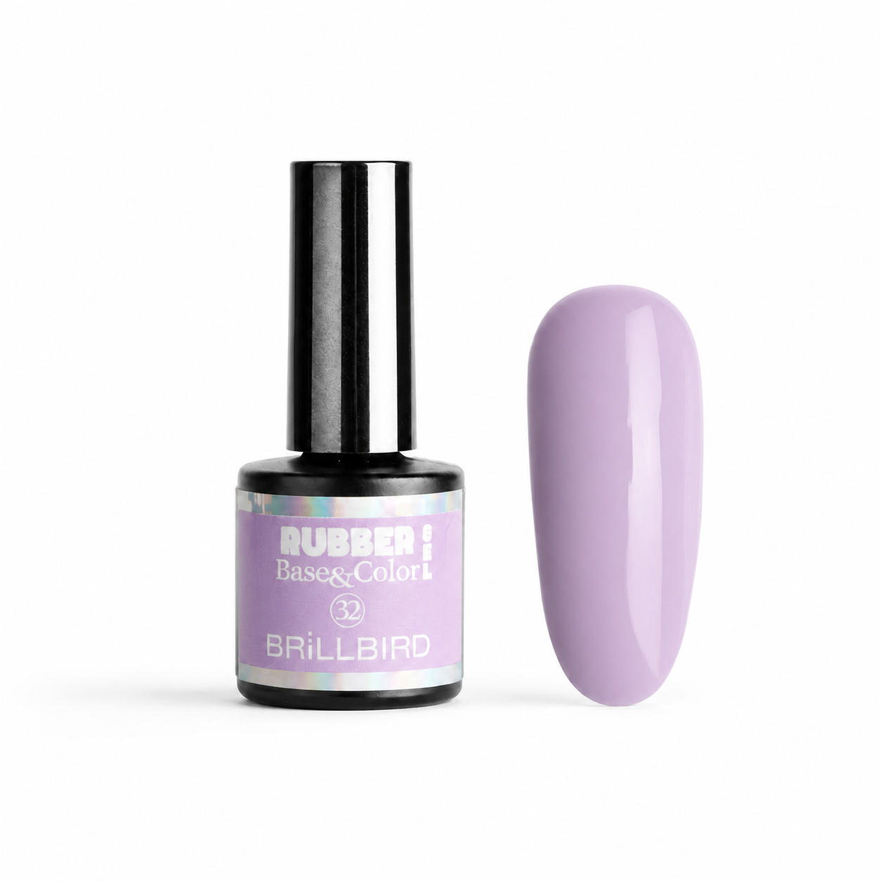 Rubber Base & Color 32 - BrillBird - flacon și swatch