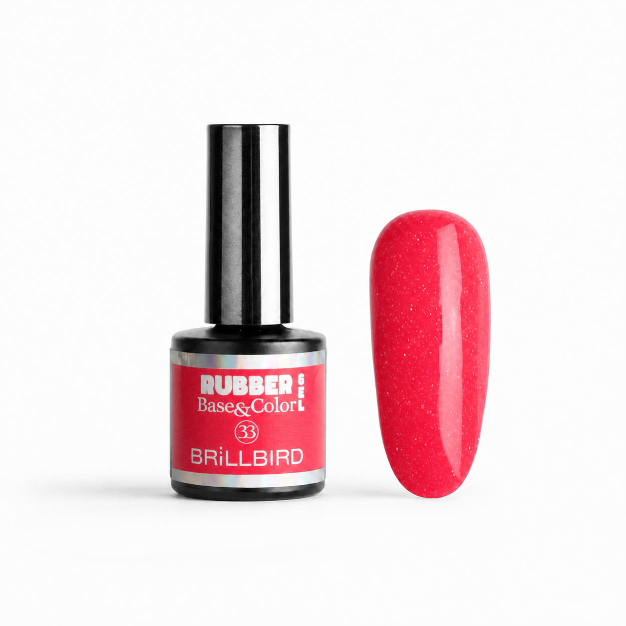 Rubber Base & Color 33 - BrillBird - flacon și swatch