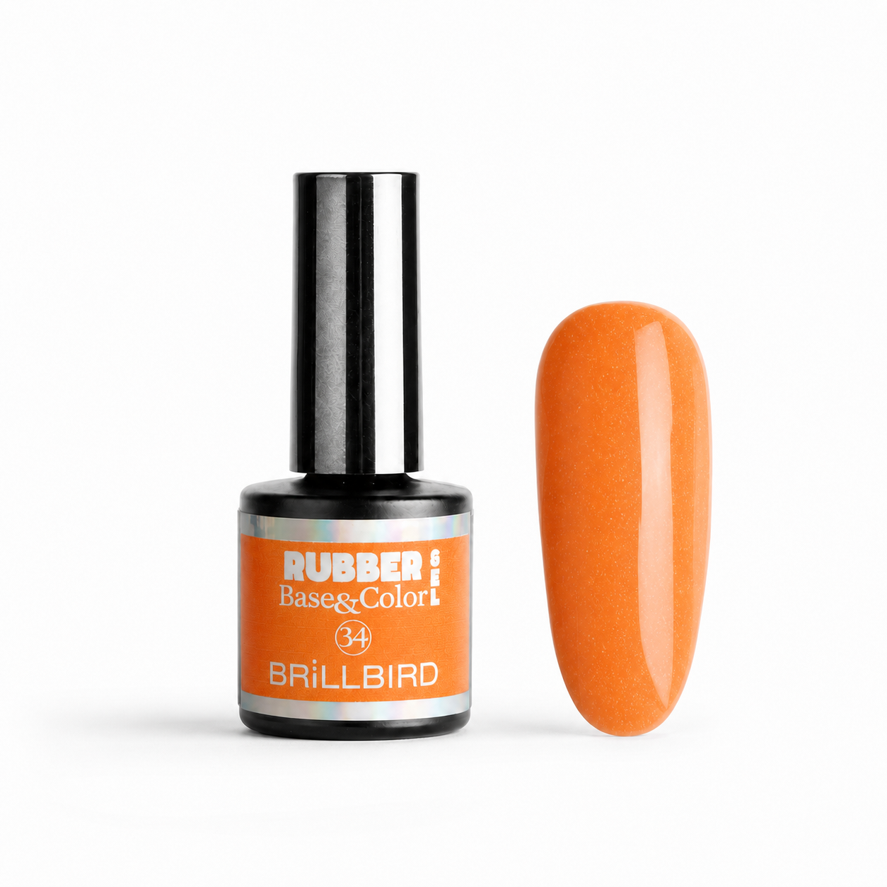 Rubber Base & Color 34 - BrillBird - flacon și swatch