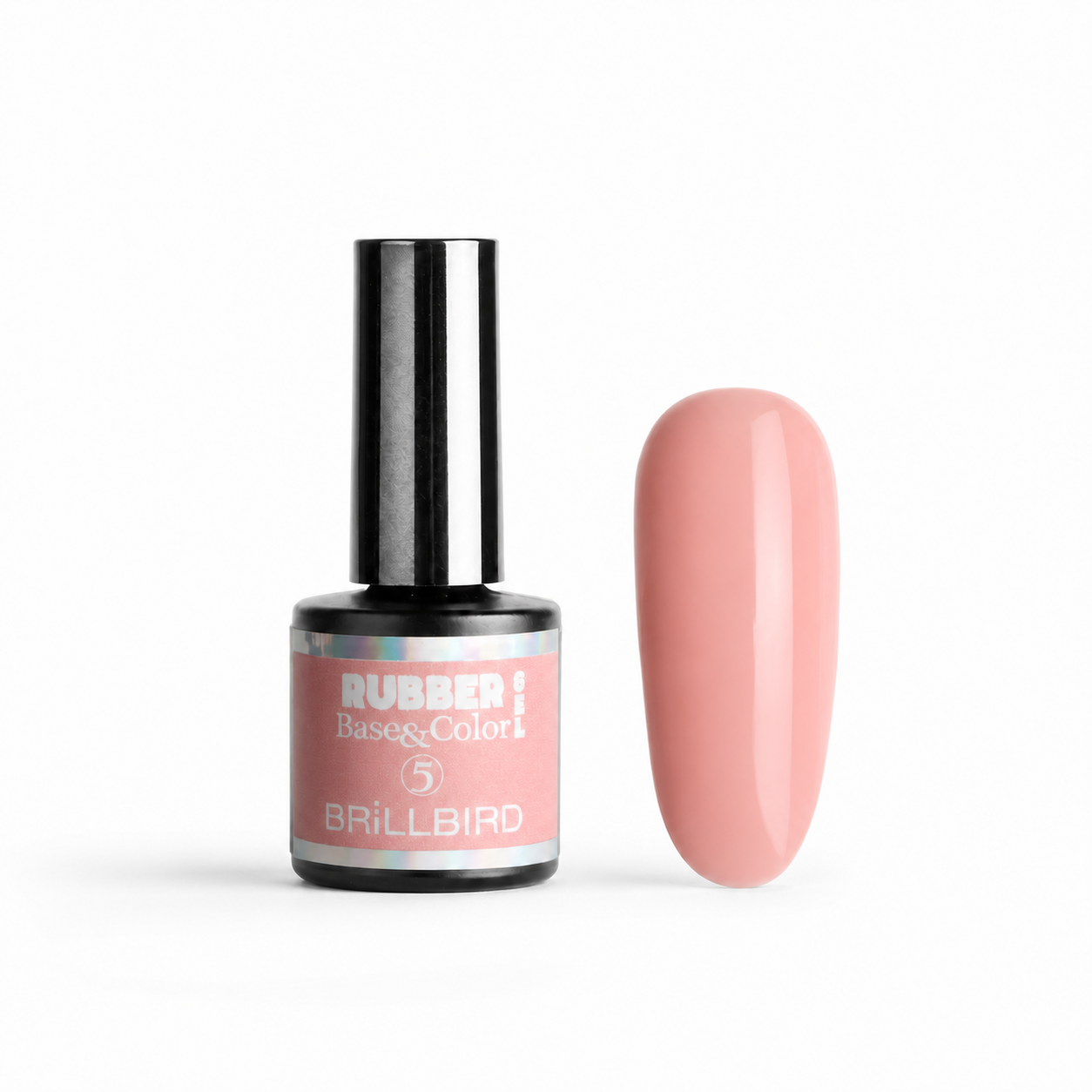 Rubber Base & Color 5 - BrillBird - flacon și swatch