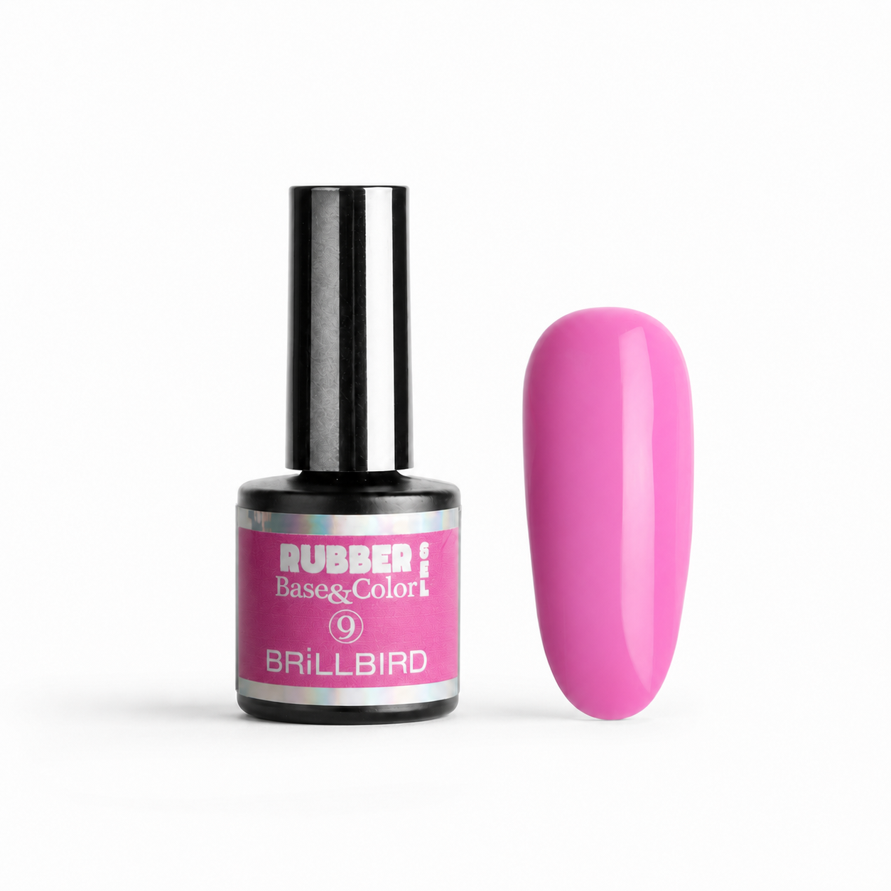 Rubber Base & Color 9 - BrillBird - flacon și swatch