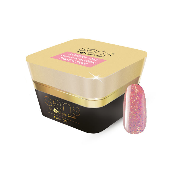 Sens Aurora Decor & Builder Gel  - 02 - Peach Pink - 5ml – Crystal Nails