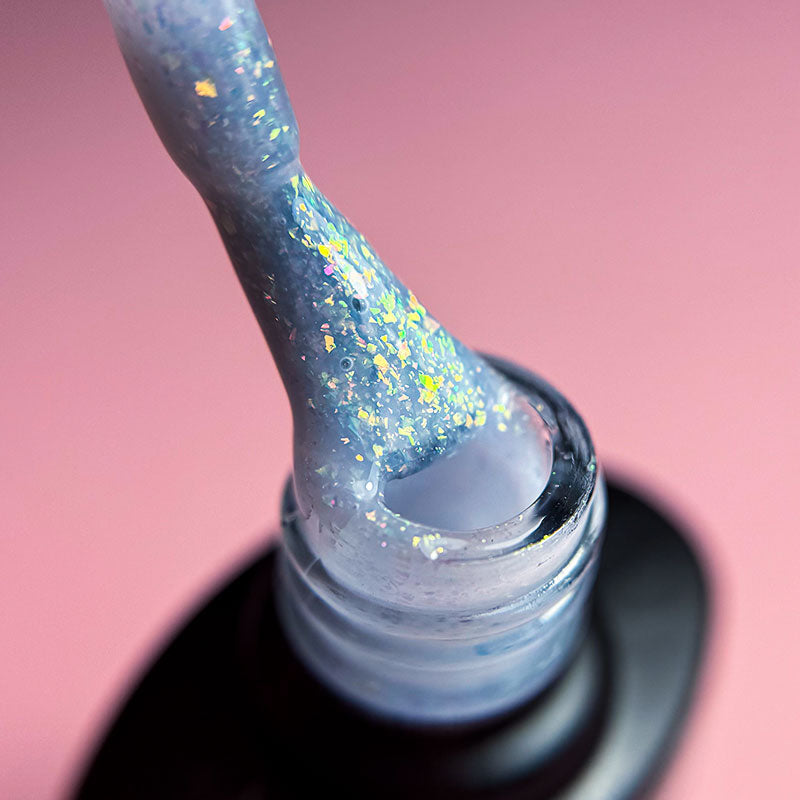 Sens Base Gel  – Aurora Flake – Blue - 10ml – Crystal Nails