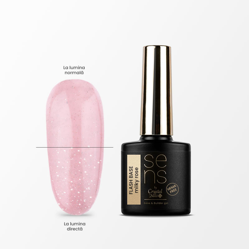 SENS Base gel Flash Hema Free - Milky Rose - 10ml – Crystal Nails