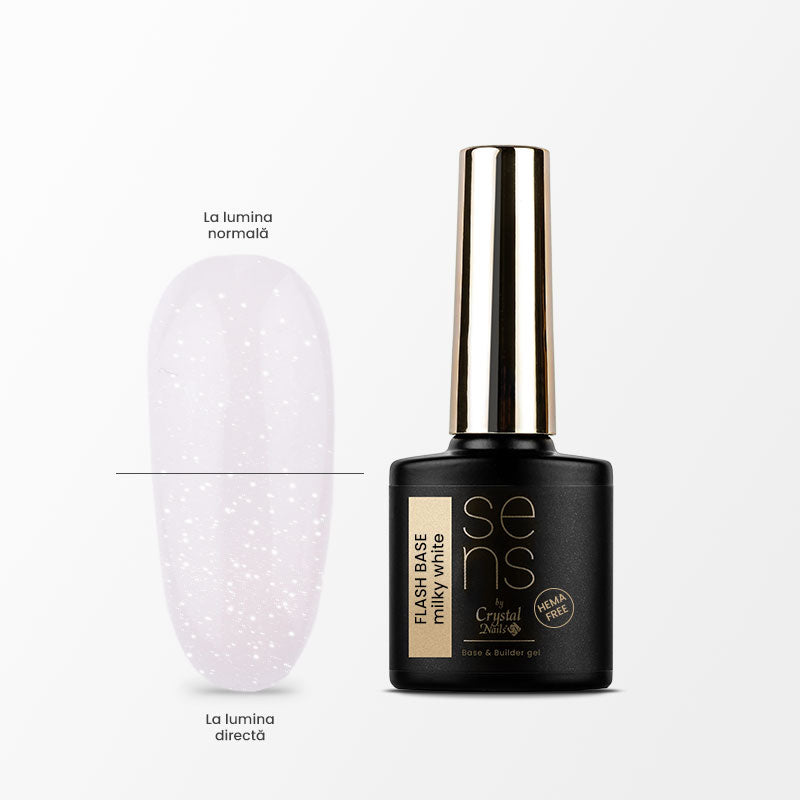 SENS Base gel Flash Hema Free - Milky White - 10ml – Crystal Nails