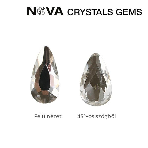 Strasuri Nova Gems Drop 5X3 Mm Crystal - 10buc – Crystal Nails