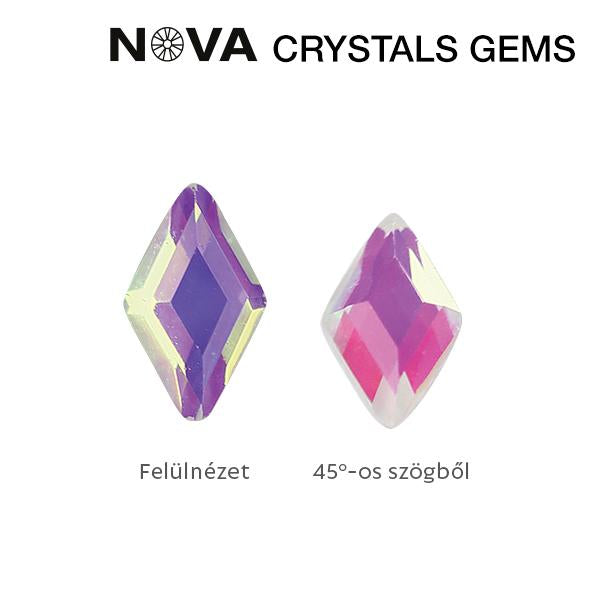 Strasuri Nova Gems Rhombus 3X5 Mm Aurora - 10buc – Crystal Nails